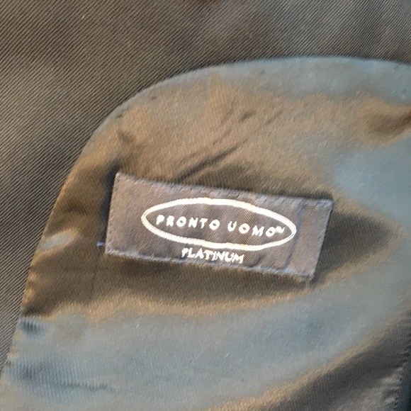 Men’s Italian Black Wool Suit - Pronto Uomo - Picture 2 of 3